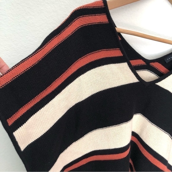 Sanctuary Striped Sweater Poncho With Fringe L/XL - Picture 8 of 16